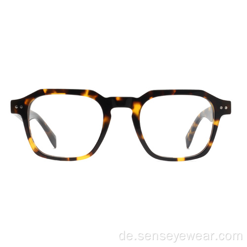Square Design Mens Acetat optische Rahmenbrille
